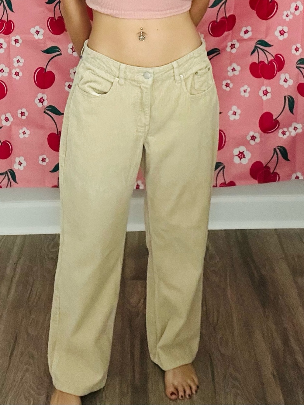 Rhythm Beige Boyfriend Jeans